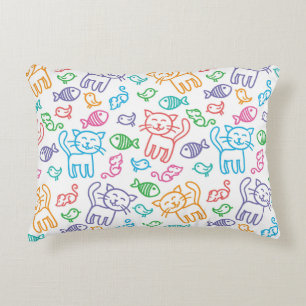 cat pattern decorative cushion