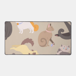 Cat pattern desk mat