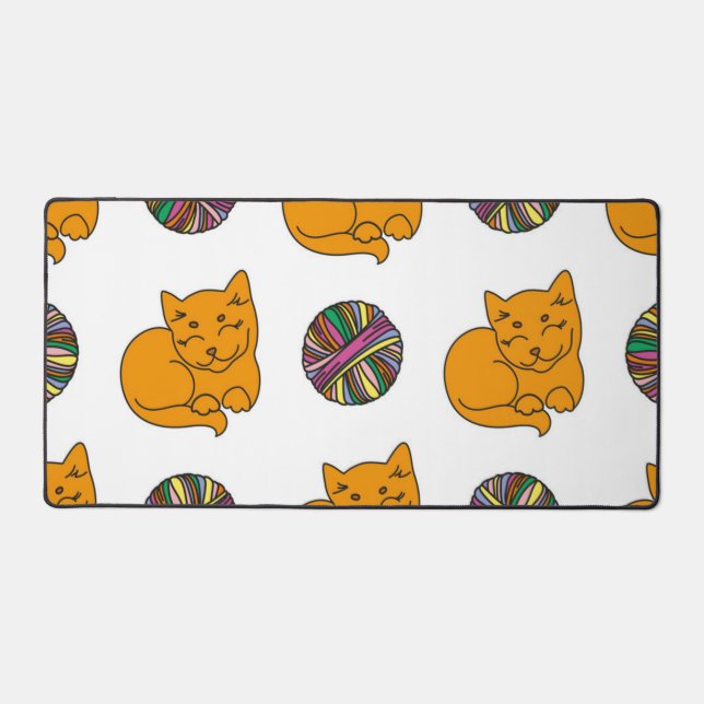 Cat pattern desk mat (Front)