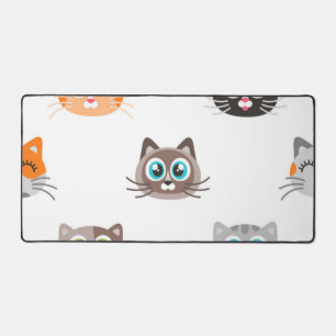 Cat pattern desk mat