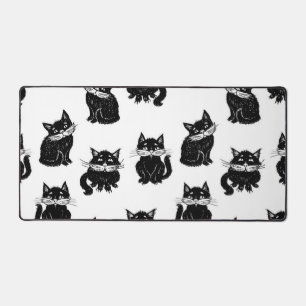 Cat pattern desk mat