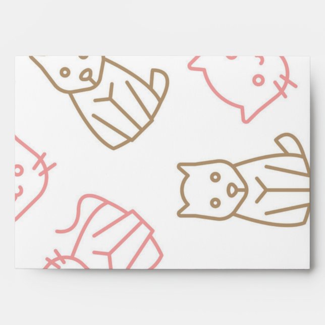 Cat pattern envelope (Front)