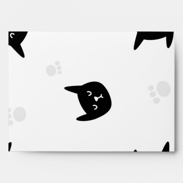 Cat pattern envelope (Front)