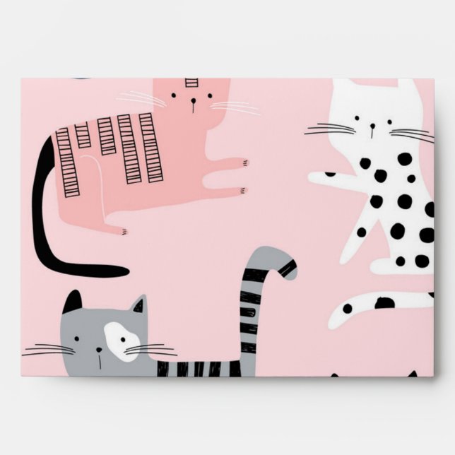 Cat pattern envelope (Front)