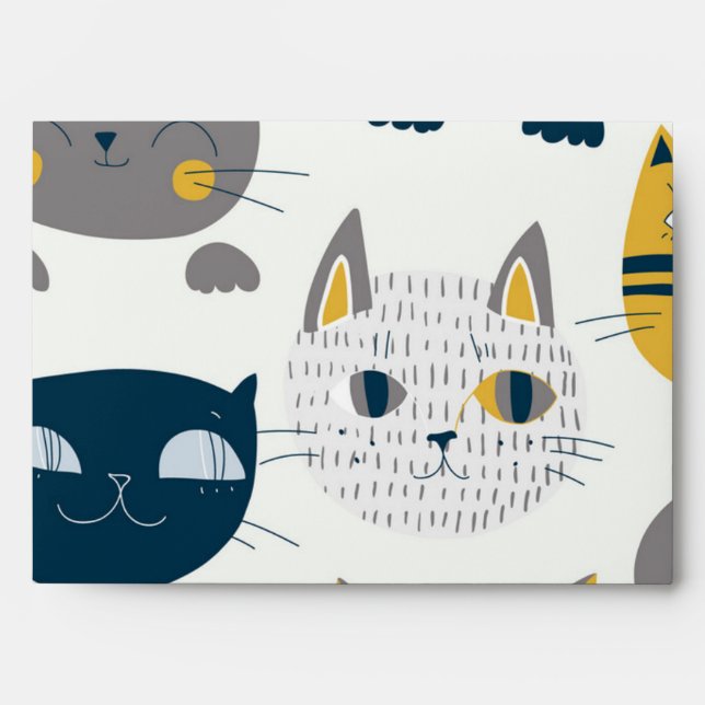 Cat pattern envelope (Front)