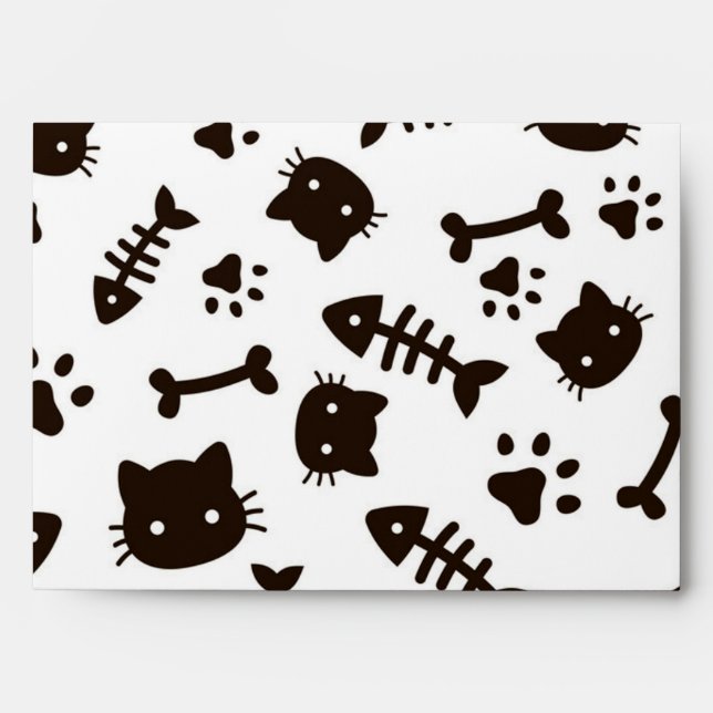 Cat pattern envelope (Front)