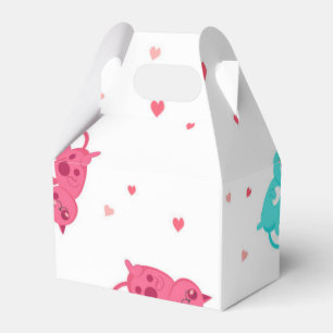 Cat pattern favour box