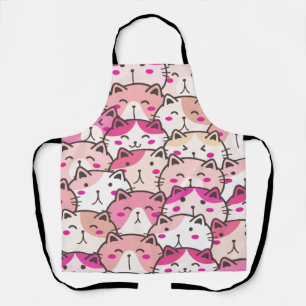Cat Pattern Funny Colorful Pets Animals    Apron
