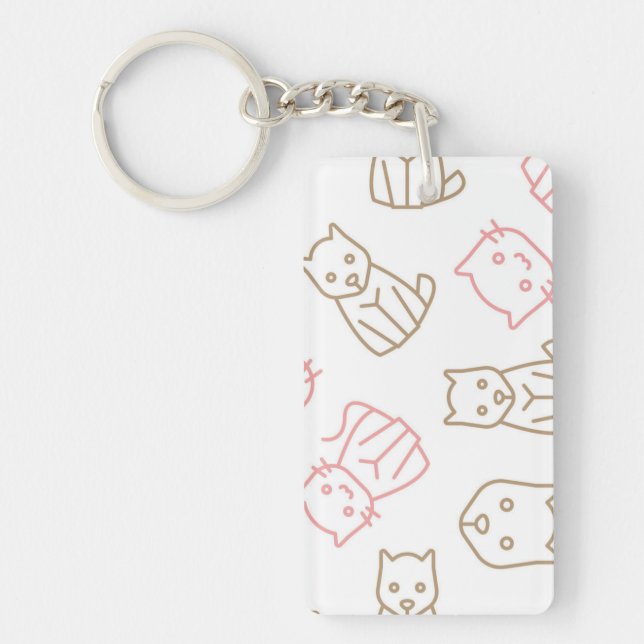 Cat pattern key ring (Front)