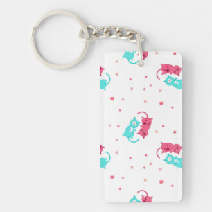 Cat pattern key ring