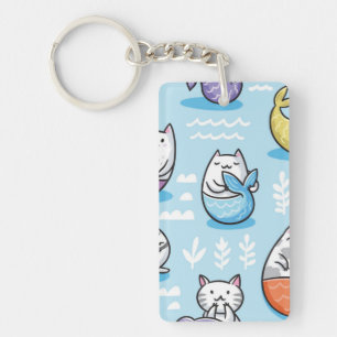 Cat pattern key ring