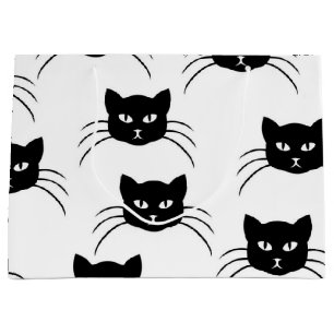 Cat pattern large gift bag