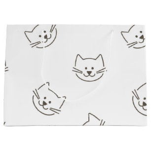 Cat pattern large gift bag