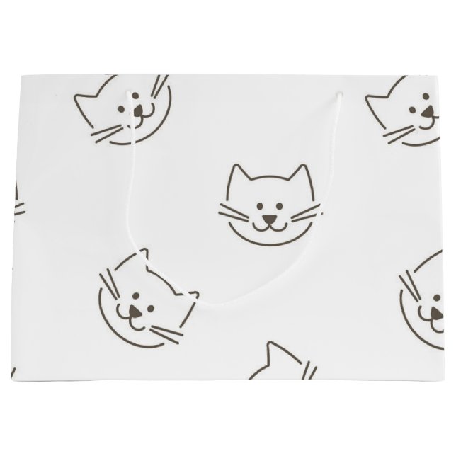 Cat pattern large gift bag (Front)