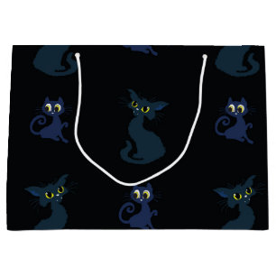 Cat pattern large gift bag
