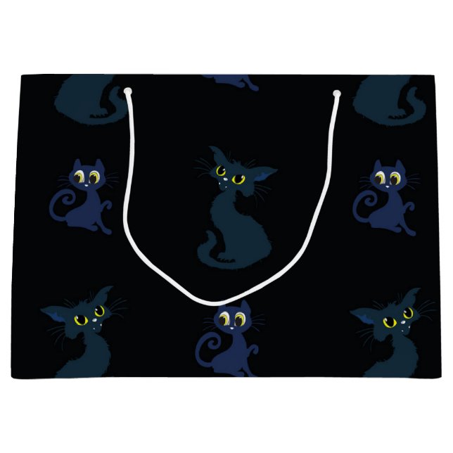 Cat pattern large gift bag (Front)