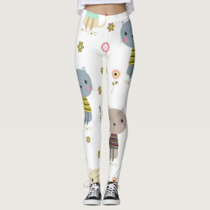 Cat pattern leggings