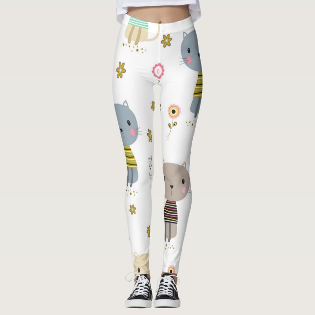 Cat pattern leggings (Front)