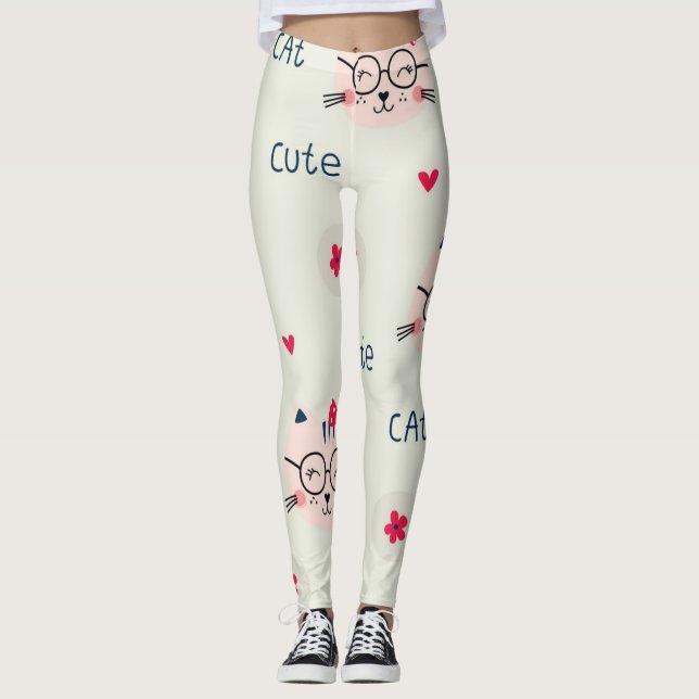 Cat pattern leggings (Front)
