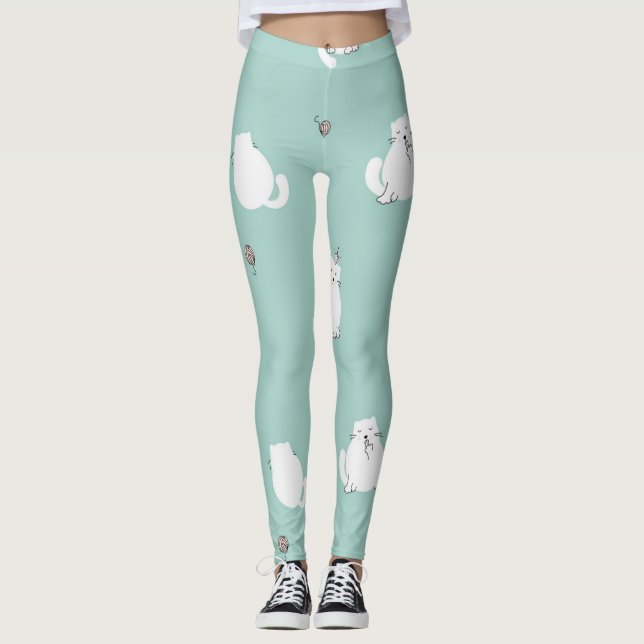 Cat pattern leggings (Front)