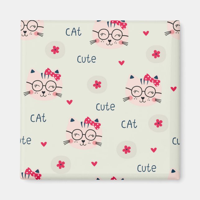 Cat pattern magnet (Front)