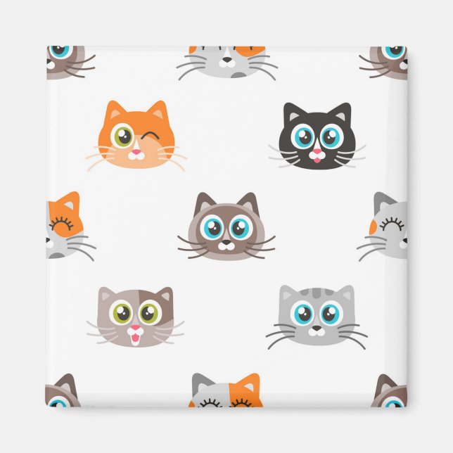 Cat pattern magnet (Front)