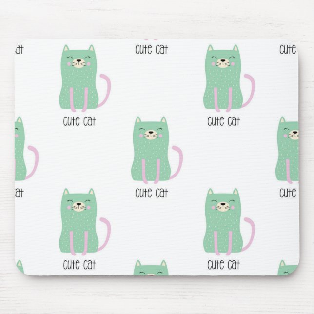 Cat pattern mouse pad (Front)