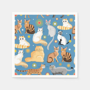 Cat pattern napkin