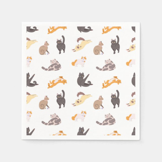 Cat pattern napkin (Front)