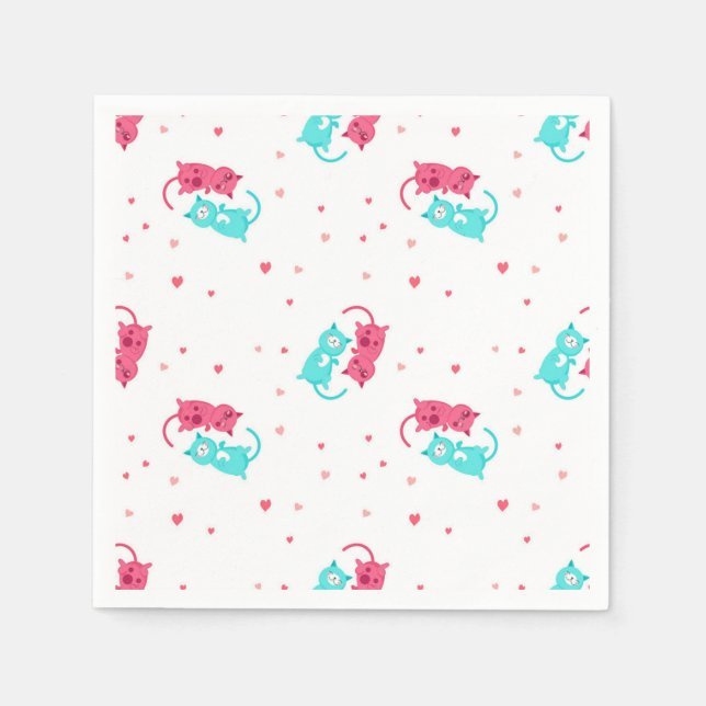 Cat pattern napkin (Front)