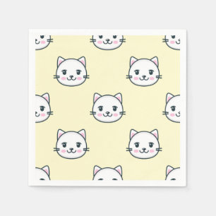 Cat pattern napkin