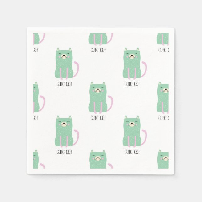 Cat pattern napkin (Front)