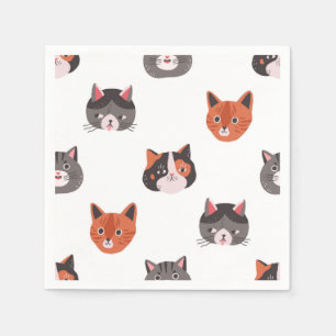 Cat pattern napkin