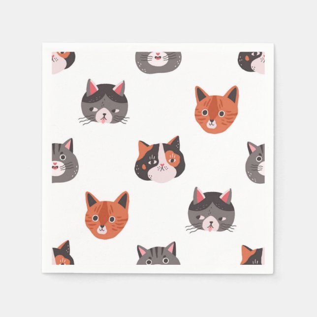 Cat pattern napkin (Front)