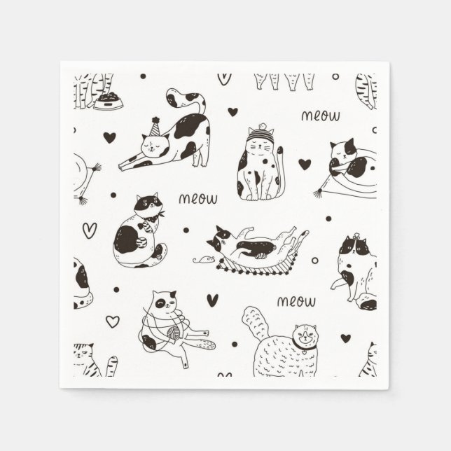 Cat pattern napkin (Front)