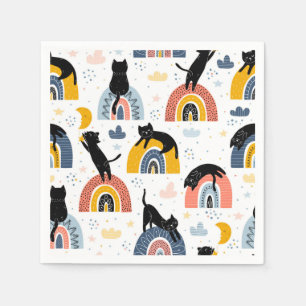 Cat pattern napkin