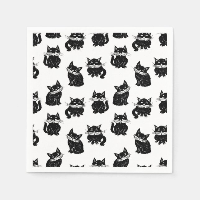 Cat pattern napkin (Front)