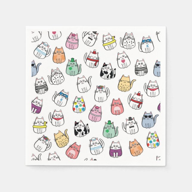 Cat pattern napkin (Front)