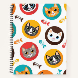 Cat pattern notebook