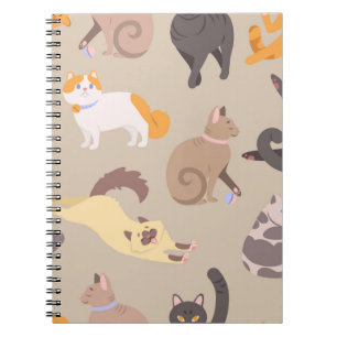 Cat pattern notebook