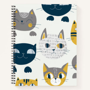 Cat pattern notebook