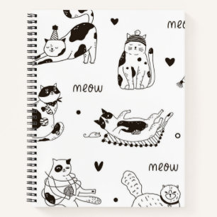 Cat pattern notebook