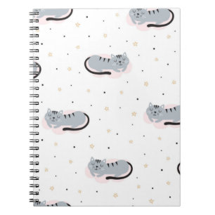 Cat pattern notebook