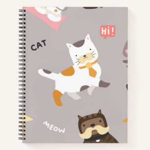 Cat pattern notebook