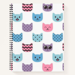 Cat pattern notebook