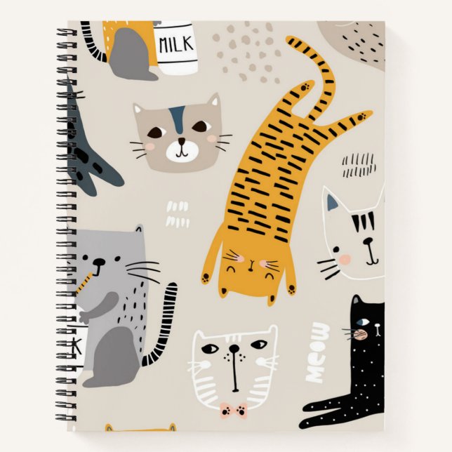 Cat pattern notebook (Front)