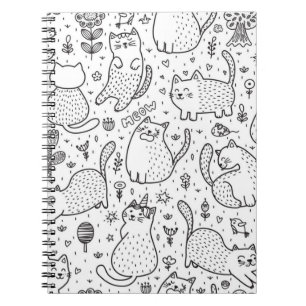 Cat pattern notebook