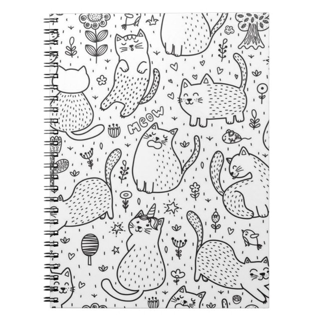 Cat pattern notebook (Front)