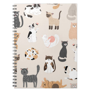 Cat pattern notebook