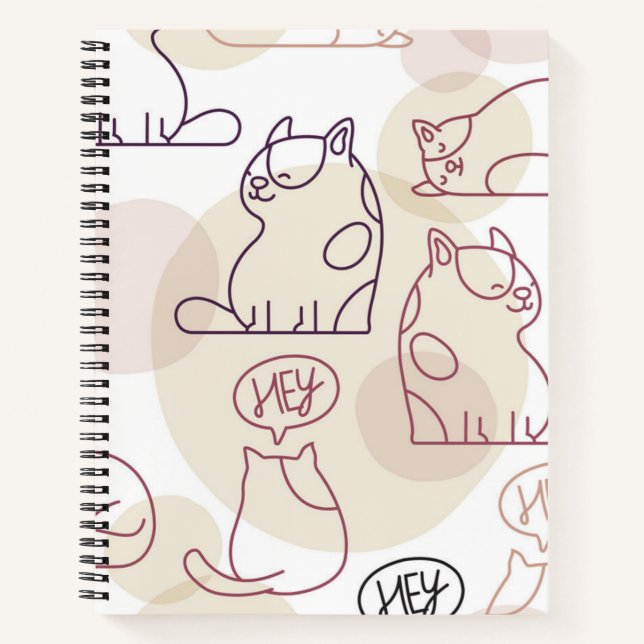 Cat pattern notebook (Front)